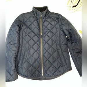 J. Crew Navy quilted coat